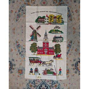 NWT Mid Century KayDee Linen Tea Towel‎ - Henry Ford Museum & Greenfield Village